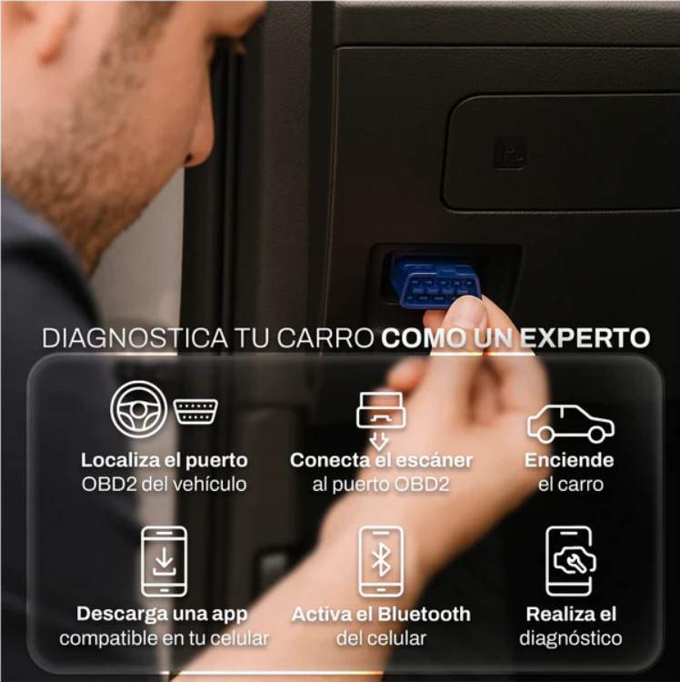 AutoScan® Escáner Bluetooth para Vehiculos